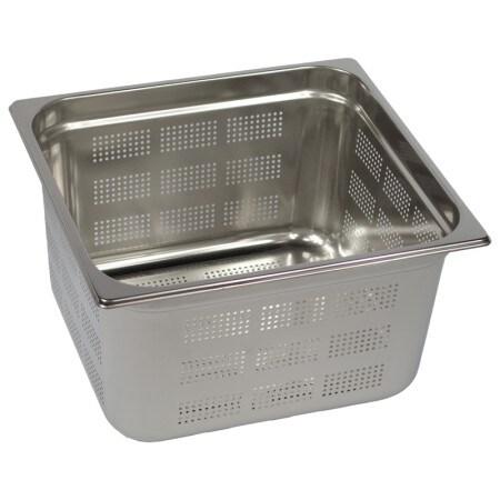 Bac Gastro Inox AISI 304 Perforé GN 2/3 H. 200 mm - Gastroland - 3701666006760_0