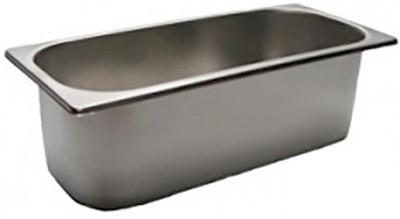 Bac inox spécial pour vitrine à glaces - 5 litres - acier inoxydable poli_0