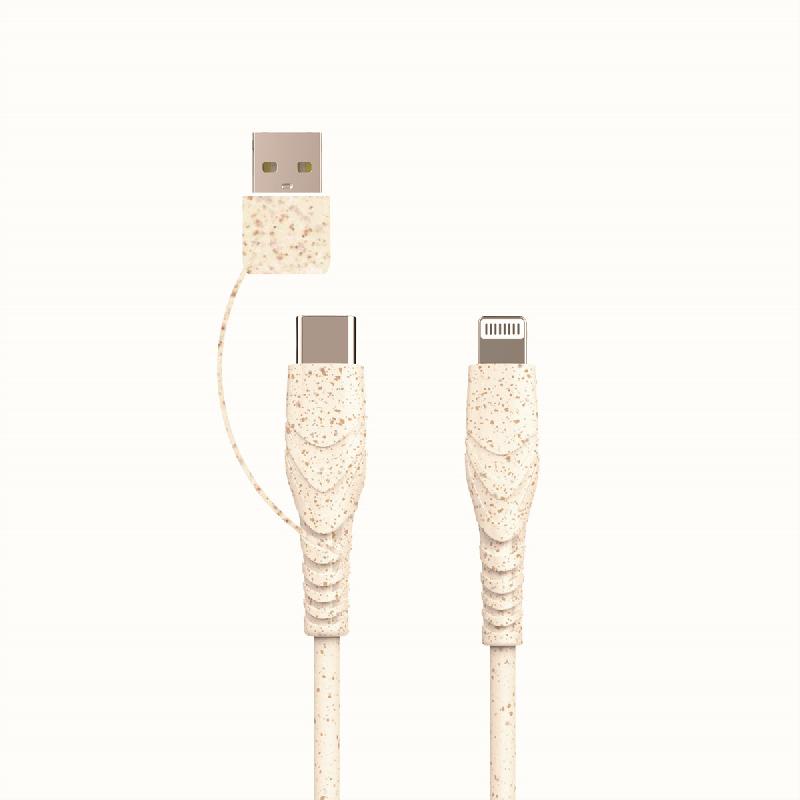 Biond bio-ct-ip câble usb-c & usb-a vers lightning 3,5a, 1,2 m_0