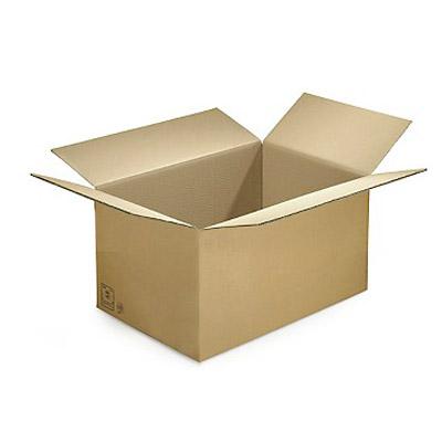 CAISSE CARTON BRUNE - SIMPLE CANNELURE - 60 X 40 X 30 CM - LOT DE 20