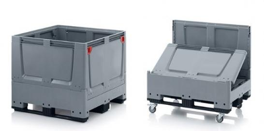 Caisse-palette plastique pliable - versions pleine et ajourée - robuste et facile à nettoyer_0