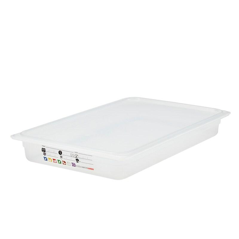 CAMBRO - 12PPT-190 - Bac GN 1/1 SafeTrack avec étiquette intégrée - 32,5 x 53 cm - Vente à l'unité (couvercle non inclus) - blanc plastique polyp_0