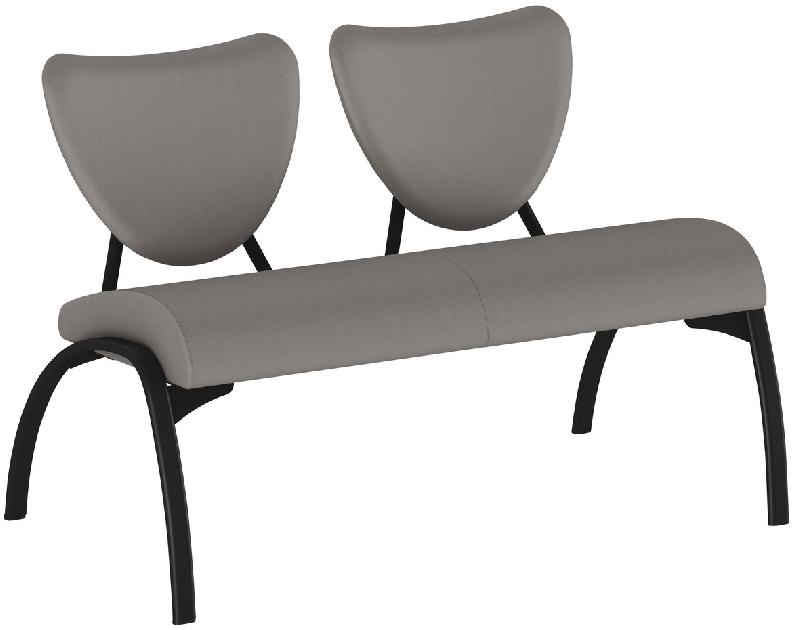 CHAUFFEUSE AINHOA 2 PLACES PIÈTEMENT NOIR ENDUIT PVC COLORIS GRIS - MANUTAN COLLECTIVITÉS