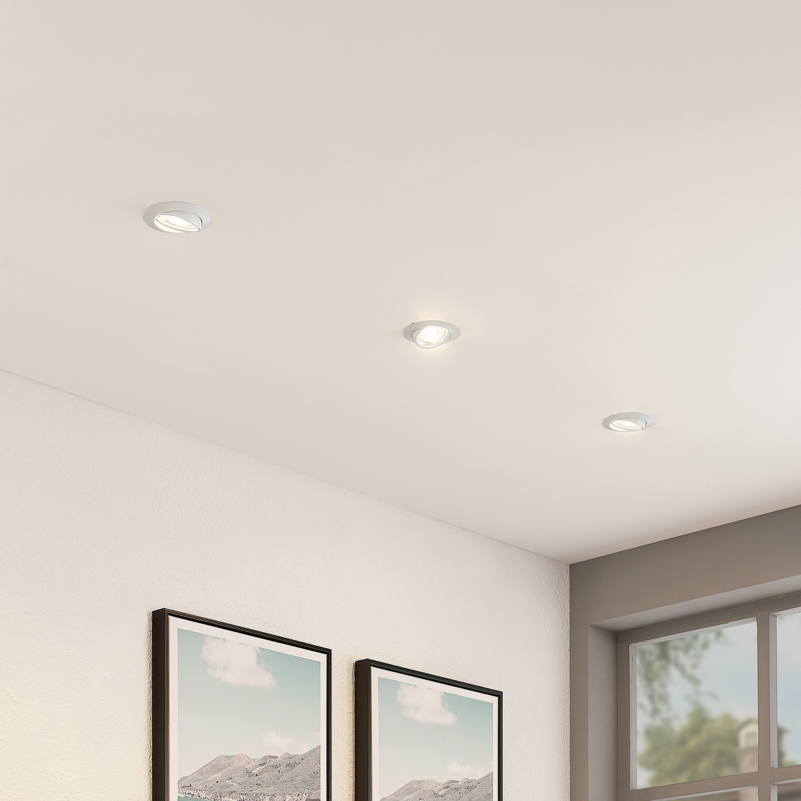 ELC DAKARRA LAMPE ENCASTRÉE 10, INCLINABLE, BLANC