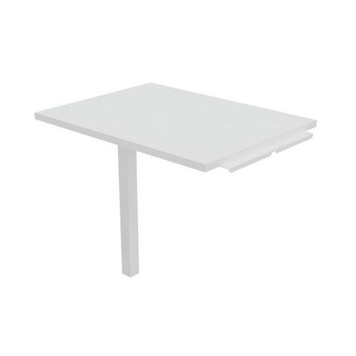 EXT. RETOUR PARTAGE/ASTRO 80X60 CM BLANC 1 PIED MÉTAL BLANC - BURONOMIC