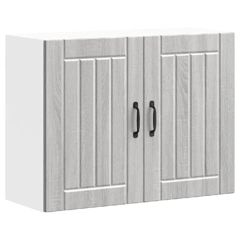 Helloshop26 - Armoire murale de cuisine grande capacité design pratique 80 x 31 x 60 cm en bois d'ingénierie sonoma gris 02_0050178 - gris verre 300_0