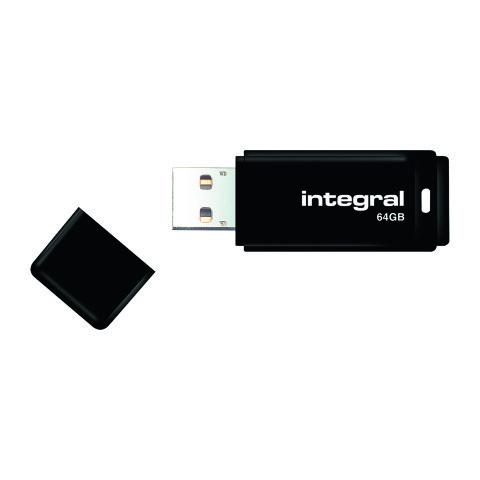 INTEGRAL CLÉ USB FLASH DRIVE 64 GO USB 2.0 (USB-A) NOIR