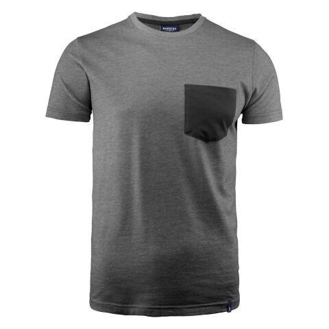 JAMES HARVEST PORTWILLOW T-SHIRT UNISEX NOIR MÉLANGE - TAILLE L