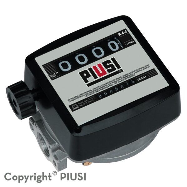 K33 et K44 - Débitmètres mécaniques carburant Piusi Spa - Gasoil - Pression d'éclatement 30 bars - Débit maximal 20-120 l/min_0