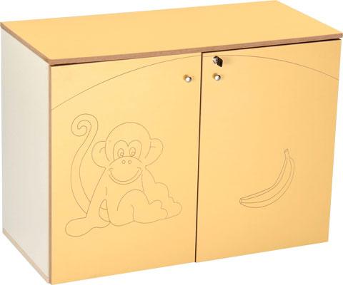 MEUBLE BAS 2 PORTES ZÉBULON - BLEU AZUL - MANUTAN COLLECTIVITÉS