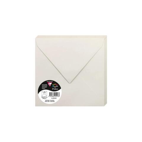 LOT DE 2 - PAQUET DE 20 ENVELOPPES POLLEN 165X165MM 120G/M2 - GRIS PERLE