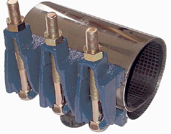 Manchon de réparation en inox pour canalisations rigides - Réseaux d'irrigation et industrie - 190 mm Ø070-077 - REF : MR 16BAR_0