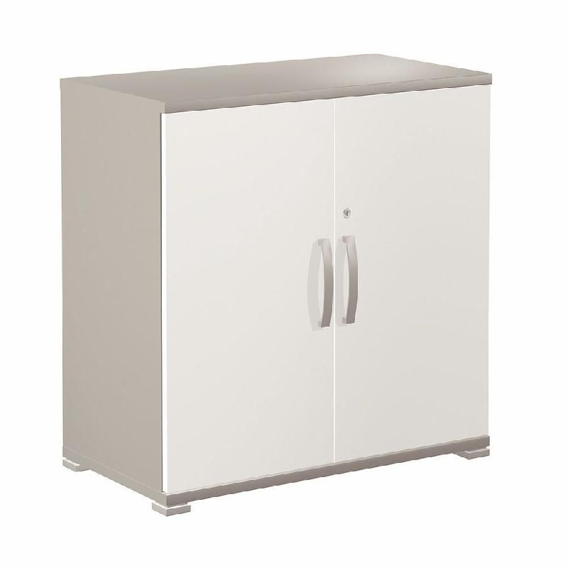 MEUBLE BAS ACTIVITY 2 AVEC PORTES - H. 73 X L. 80 X P. 45 CM - CORPS BLANC - COLORIS DES PORTES : BLANC.