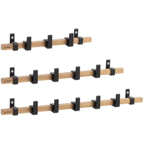 PATÈRES ARGENT SUR LISSE EN BOIS - 290 MM - 3 - GERDELUX ANNA HERMETA