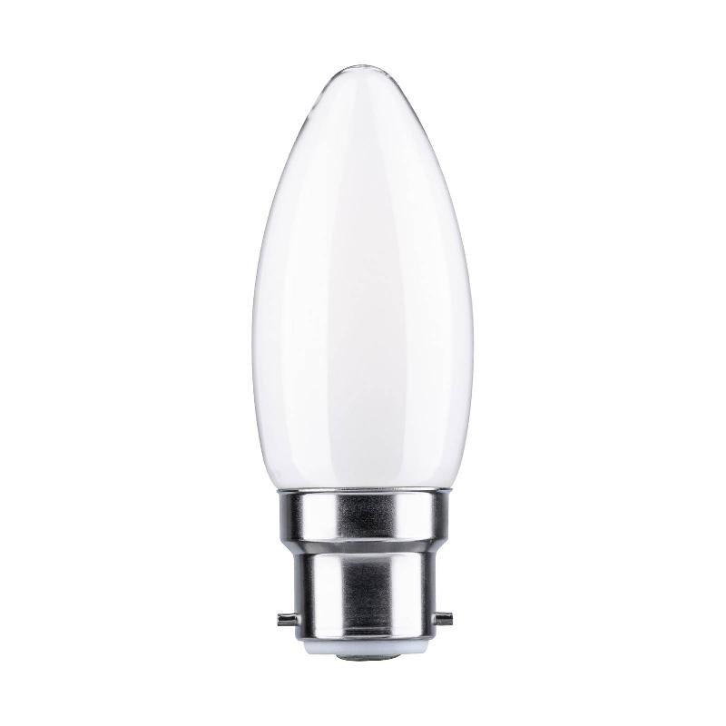 PAULMANN AMPOULE BOUGIE LED B22D 4,7W 2 700K OPALE