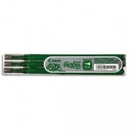 PILOT POCHETTE DE 3 RECHARGES POUR ROLLER FRIXION POINT POINTE FINE, VERT