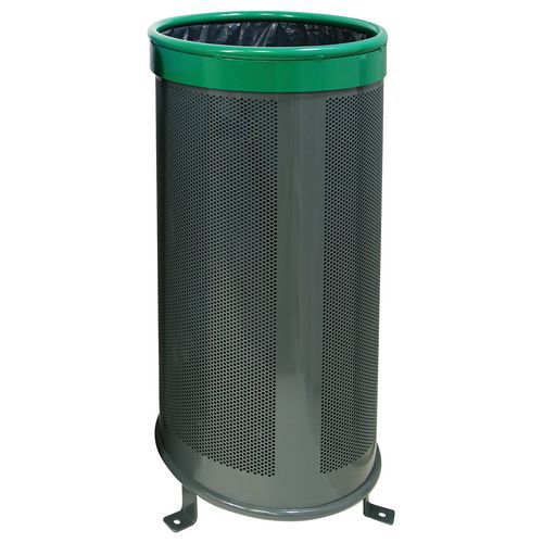 POUBELLE D'EXTÉRIEUR ARO 110 L - GRIS/VERT - BENITO