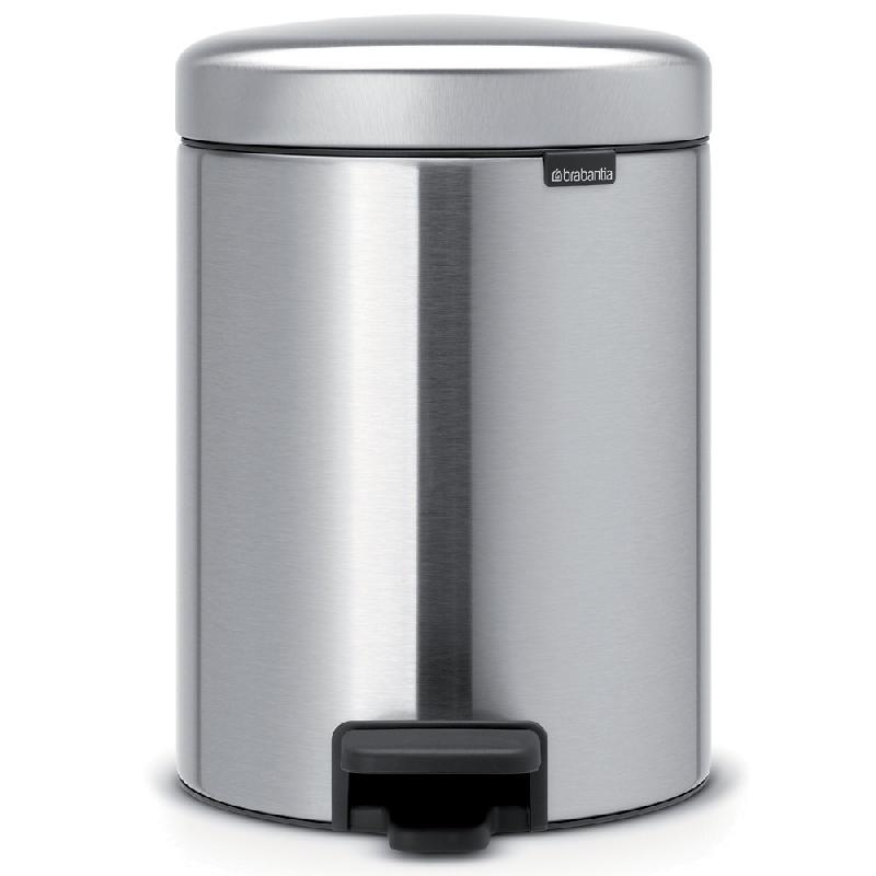 POUBELLE NEWICON BRABANTIA 5 L GRIS BROSSÉ MAT