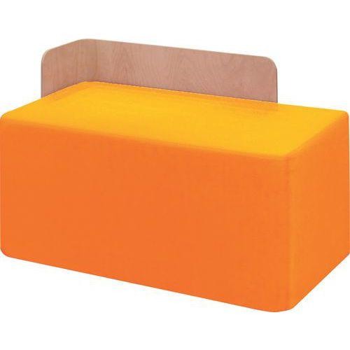 POUF RECTANGULAIRE KOP DOSSIER À DROITE PVC URBAN ORANGE