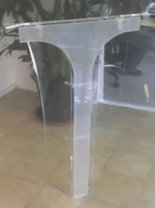 Pupitre Glass 4 - Plexiglas transparent, pliable et démontable - Réf. 74 00 01_0