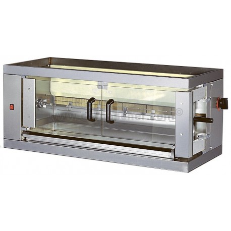 Rôtissoire électrique 1 broche - 6 poulets - Acier inoxydable - Référence RTE16_0