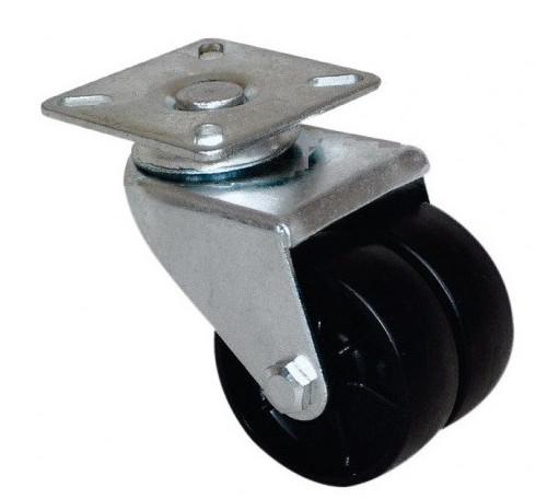 Roue à double galet 50mm à platine carréé pivotante - GUITEL HERVIEU - 861012 - 867398_0