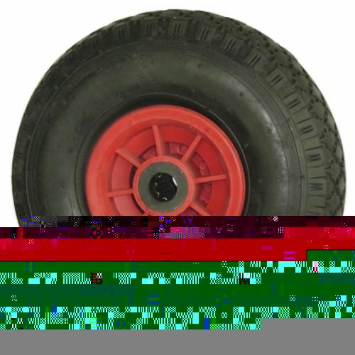 ROUE POLYPROPYLÈNE NOIR - BANDAGE PNEUMATIQUE - DIAMÈTRE 400 MM TENTE