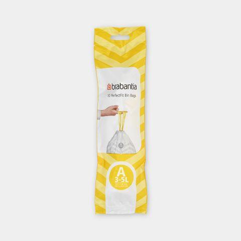 Sacs PerfectFit -Code A (3-4 litres) pour poubelles Brabantia avec cordon de serrage ultra-pratique_0