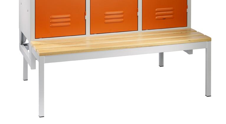Socle banc pour vestiaire Parma - largeur 1200 mm - modèle 3 casiers industrie salissante ou 4 casiers industrie propre_0