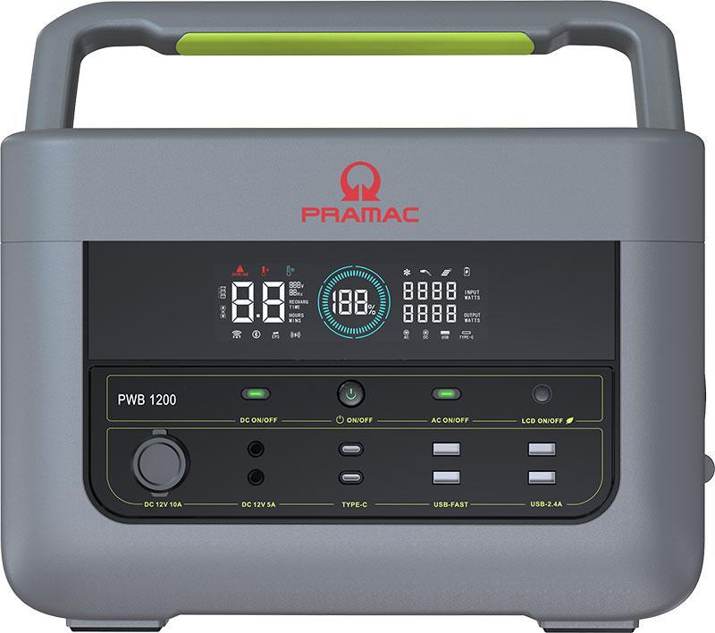 Station d'énergie portable à batterie PWB 1200 - 2 prises AC - PRAMAC - KA162Y11020_0