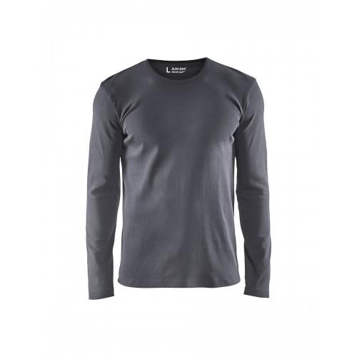 T-SHIRT DE TRAVAIL CÔTELÉ UNI À MANCHES LONGUES 3314 - GRIS CLAIR - XS BLAKLADER