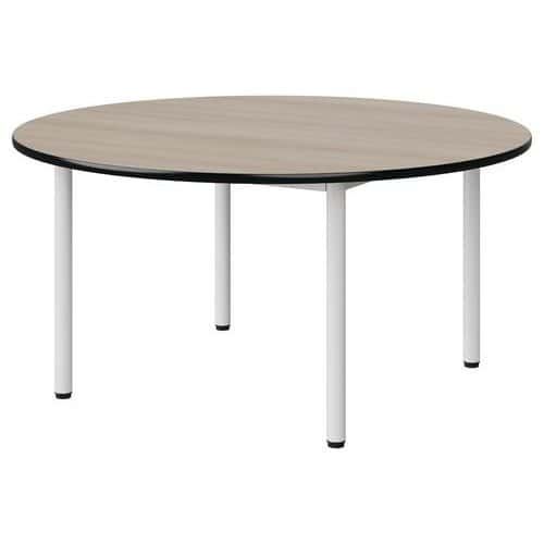 TABLE MALIBU Ø 120 T3 4P STRA ACACIA/NOIR BLC 9016