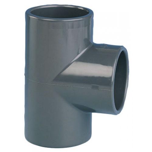 TÉ PVC PRESSION 90° FEMELLE / FEMELLE À COLLER - DIAMÈTRE 63 CODITAL
