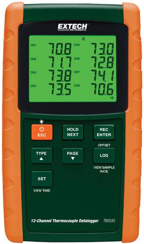 Thermomètre 12 voies thermocouples, enregistrement carte sd - EXTTM500_0