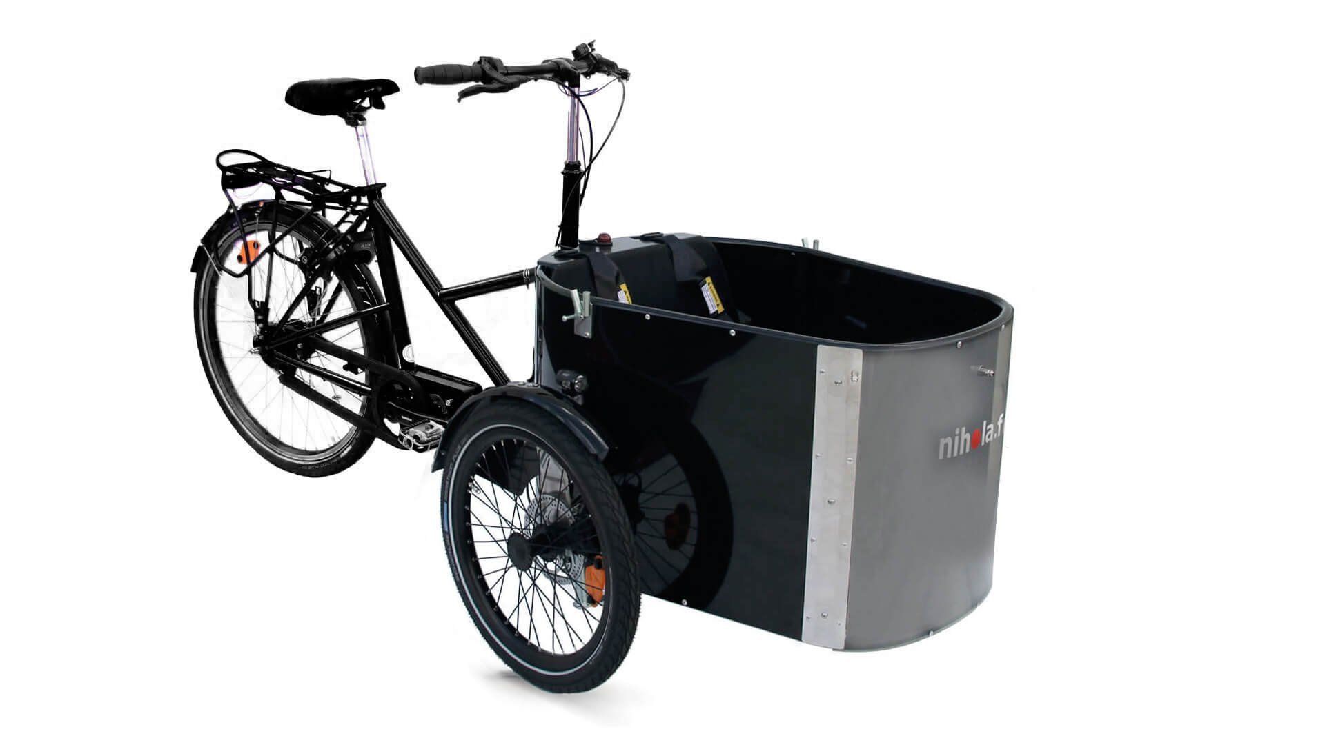Triporteur électrique Nihola Cargo Family avec moteur pédalier Shimano E-Bike Systems_0