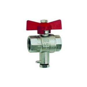 Vanne à sphère f/f - connexion M10x1 pour sonde de température - réf. 106PET - passage 15 à 24 mm_0