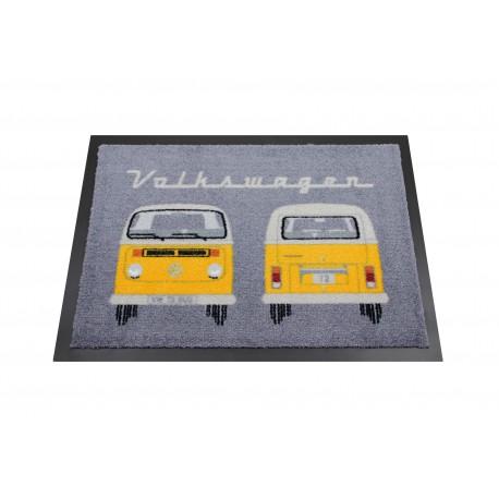 Tapis d'entrée VW gris orange T2 - Référence 12501013 - Dimensions 72,5 x 43 cm_0