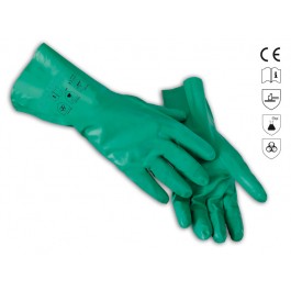 942 ALFA® - Gants de protection chimique en nitrile vert ultra résistants - Excellente prise sur mouillé et sec_0