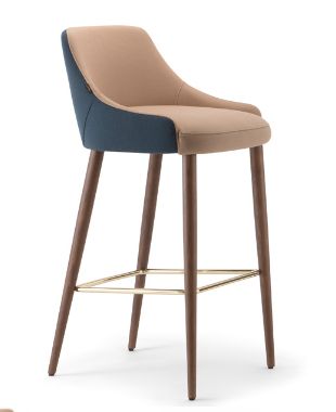Adima 07 - Tabouret de restaurant Torre - Hauteur 102 cm - Réf. 3886 - Bois frêne et repose-pieds métal_0