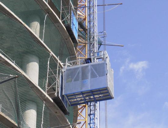 Ascenseurs pour personnes et matériaux EDC 2000 - 2000 kg - Hauteur 250 m - Vitesse 40-60 m/min_0