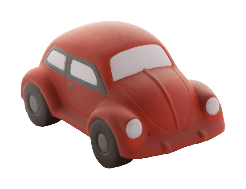 Balle antistress - forme voiture coccinelle - couleur rouge - poids 20,4g_0
