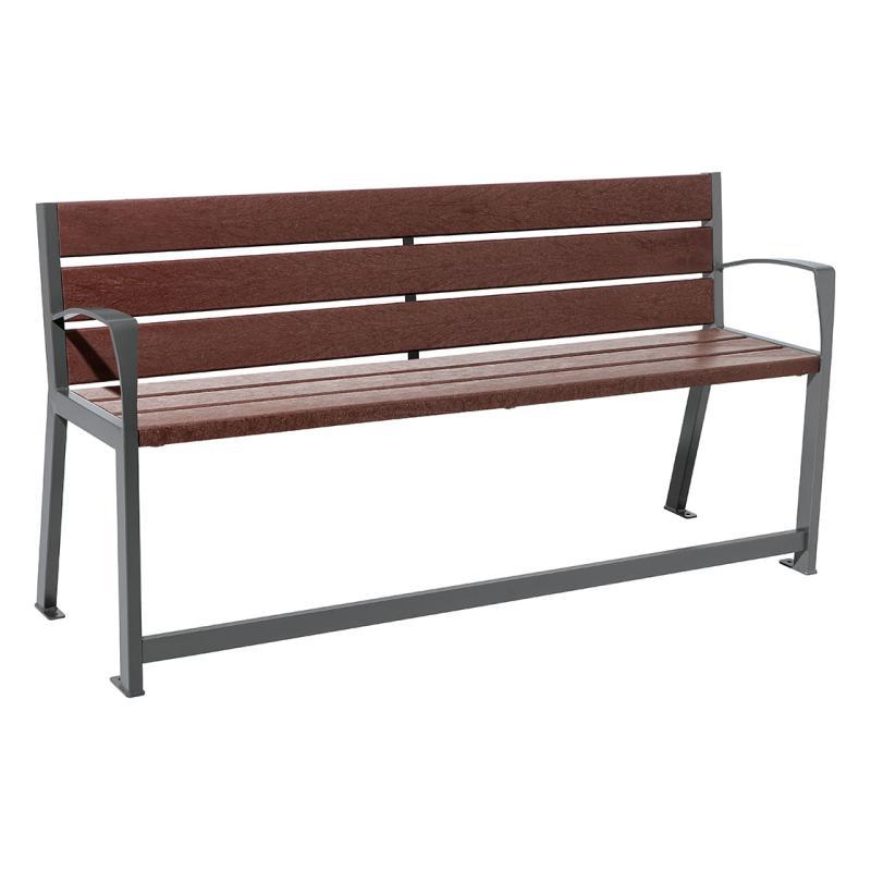 Banc plastique recyclé et acier silaos® spécial sénior ref : 209624.Gpro_0