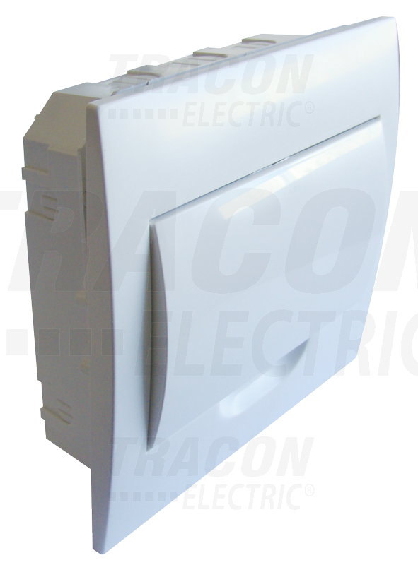 Boîte de distribution encastrée,cache blanc fumée,rail n-pe 1×8 modul, ip40, (h×w×d=180x220x88 mm)_0