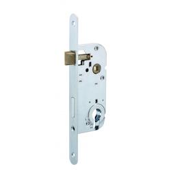 Boitier de serrure encastrable pour porte d'entrée, blanche, bouts ronds - SERRUPRIX - blanc 3150260240160_0