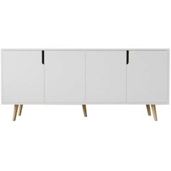 Buffet 4 portes en aggloméré Latina Modern blanc Hanah Home - blanc 8684284023874_0
