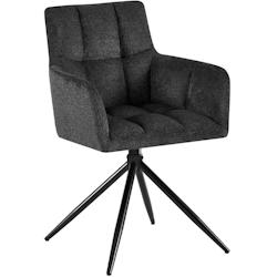 CLP Chaise de salle à manger Jonah Tissu Noir - noir textile 327005_0