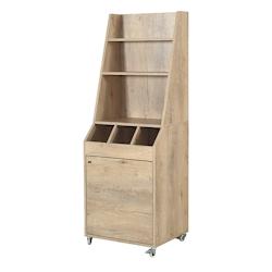 Desserte de service compacte avec service haut - chêne clair / GOLDINOX - marron Bois massif 3701770815371_0