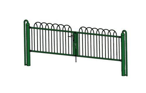 Double portillon arche Luxembourg 3000 mm pour Parcs de Jeux enfants - PRT2LXB-HS03_0