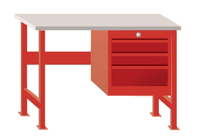 Établi modulaire Multiplex avec armoire à tiroirs 3T 1200 mm MW Tools MOD125_0