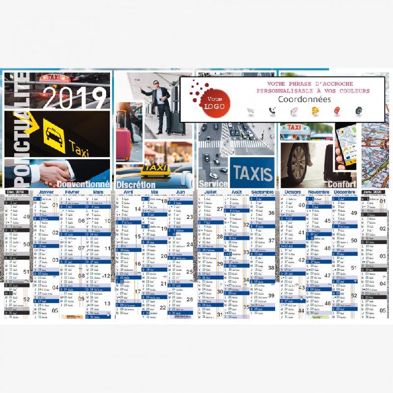 Calendrier bancaire publicitaire decoratif